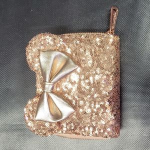 EUC rose gold loungefly Disney wallet